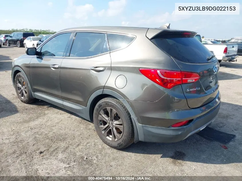 2013 Hyundai Santa Fe Sport VIN: 5XYZU3LB9DG022153 Lot: 40475494