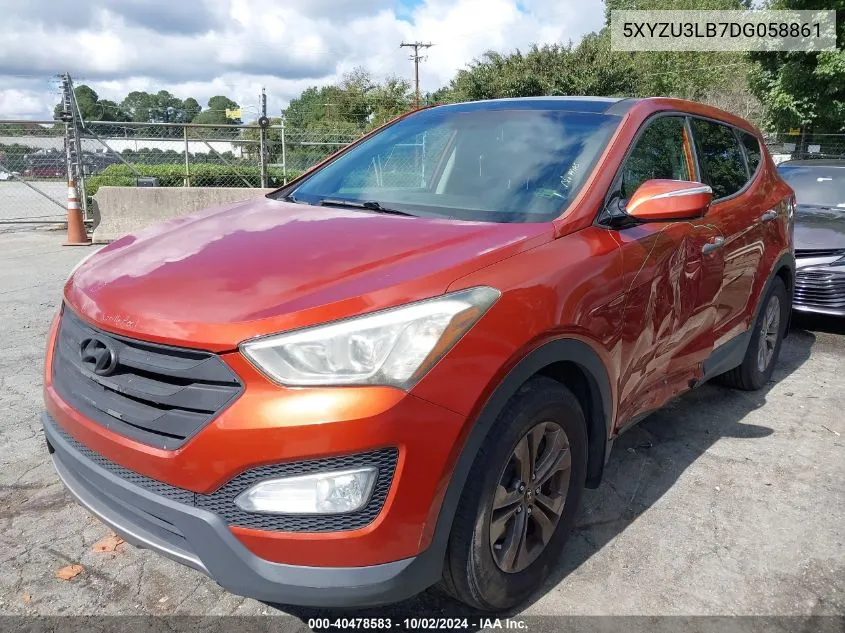 2013 Hyundai Santa Fe Sport VIN: 5XYZU3LB7DG058861 Lot: 40478583