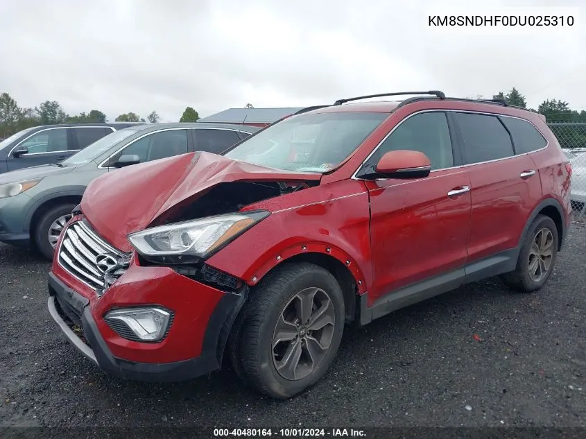 2013 Hyundai Santa Fe Gls VIN: KM8SNDHF0DU025310 Lot: 40480164