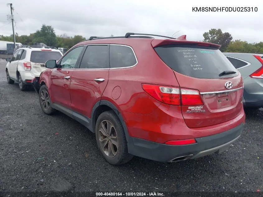 KM8SNDHF0DU025310 2013 Hyundai Santa Fe Gls