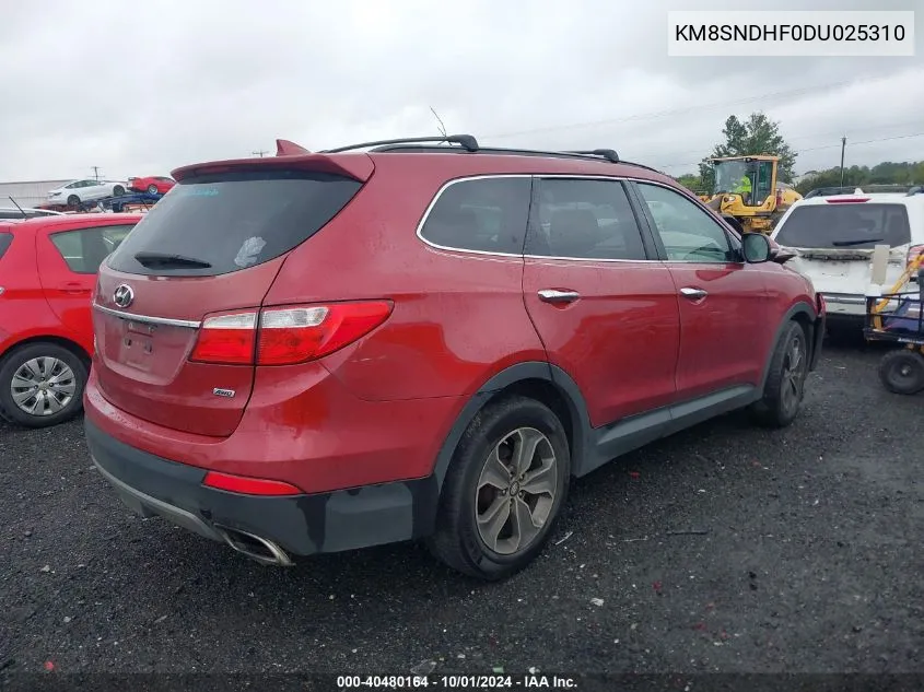 KM8SNDHF0DU025310 2013 Hyundai Santa Fe Gls