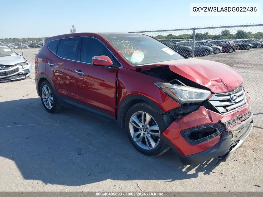 2013 Hyundai Santa Fe Sport 2.0T VIN: 5XYZW3LA8DG022436 Lot: 40485893