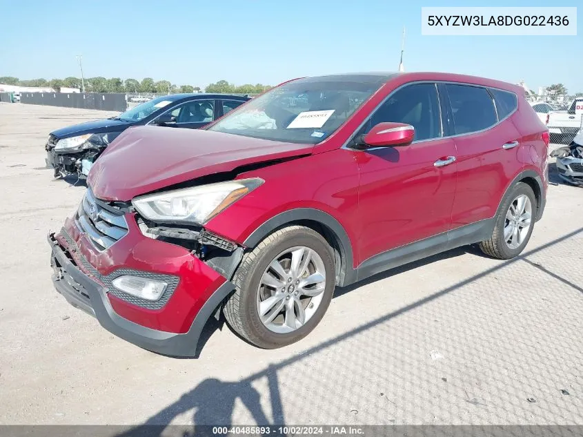 2013 Hyundai Santa Fe Sport 2.0T VIN: 5XYZW3LA8DG022436 Lot: 40485893