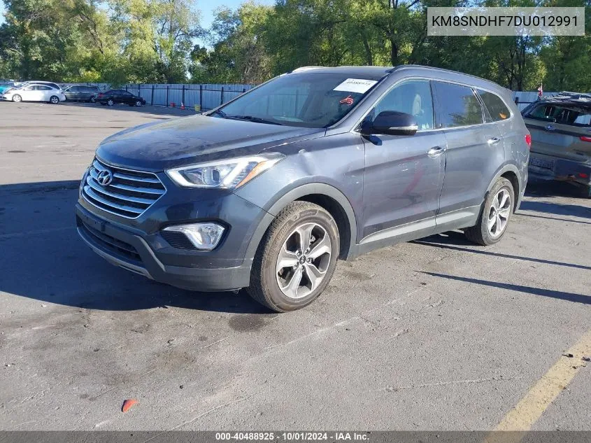 2013 Hyundai Santa Fe Gls VIN: KM8SNDHF7DU012991 Lot: 40488925