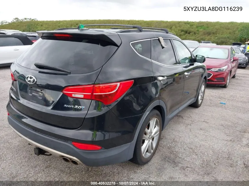 2013 Hyundai Santa Fe Sport 2.0T VIN: 5XYZU3LA8DG116239 Lot: 40532278