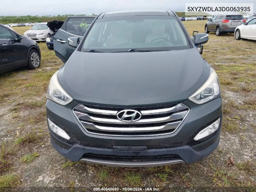 2013 Hyundai Santa Fe Sport VIN: 5XYZWDLA3DG063935 Lot: 40545693