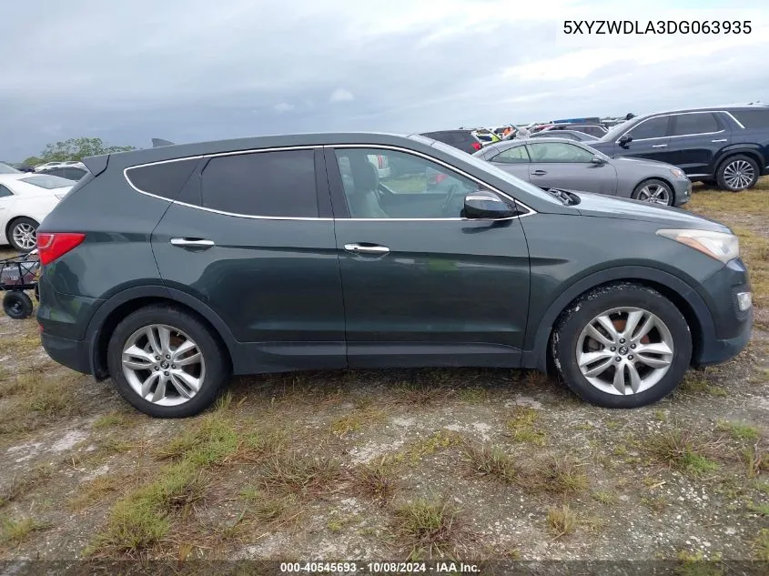 2013 Hyundai Santa Fe Sport VIN: 5XYZWDLA3DG063935 Lot: 40545693