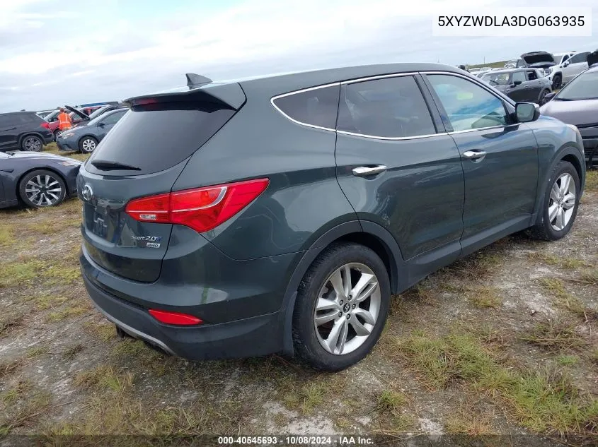 2013 Hyundai Santa Fe Sport VIN: 5XYZWDLA3DG063935 Lot: 40545693