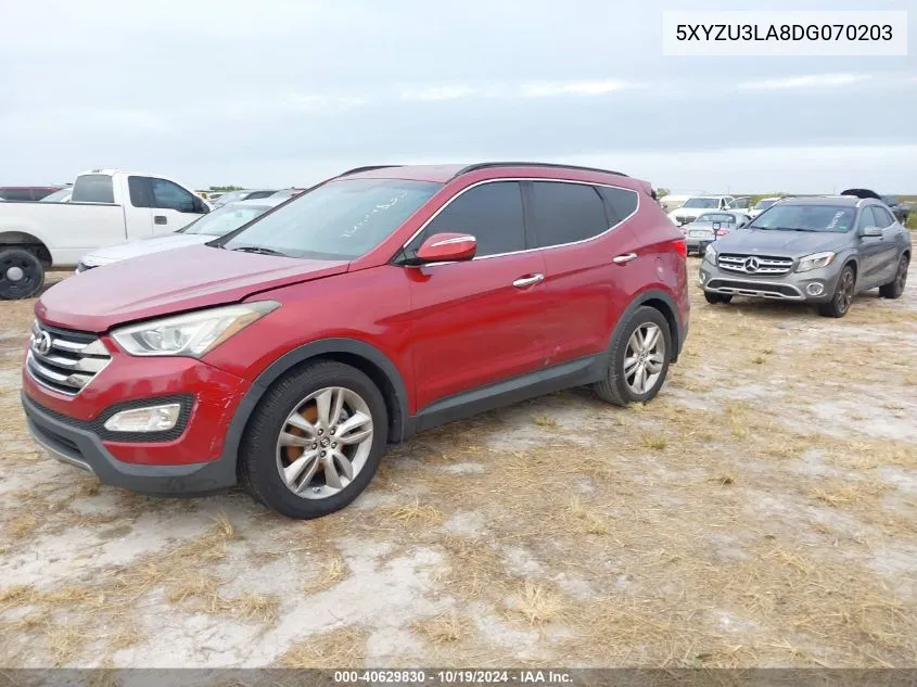 2013 Hyundai Santa Fe Sport VIN: 5XYZU3LA8DG070203 Lot: 40629830