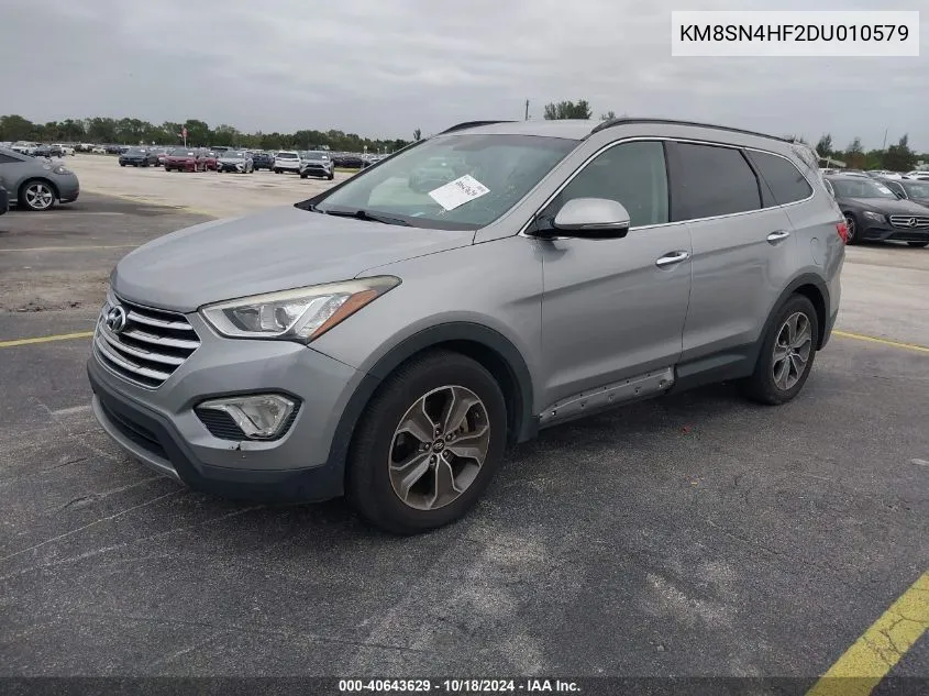 2013 Hyundai Santa Fe Gls VIN: KM8SN4HF2DU010579 Lot: 40643629