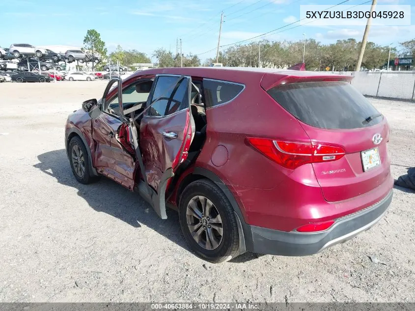 2013 Hyundai Santa Fe Sport VIN: 5XYZU3LB3DG045928 Lot: 40653884