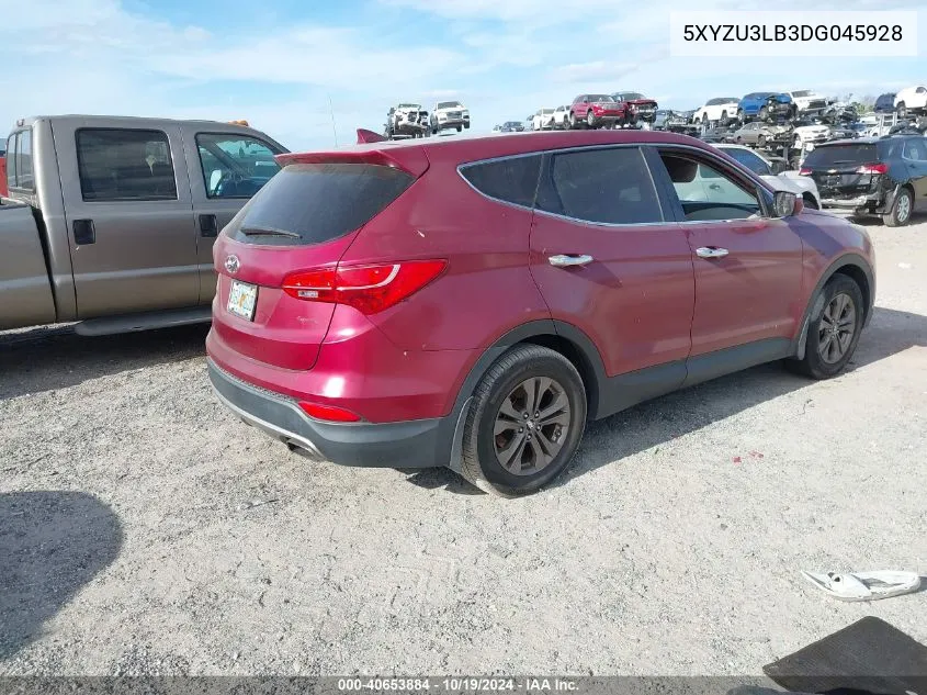 2013 Hyundai Santa Fe Sport VIN: 5XYZU3LB3DG045928 Lot: 40653884