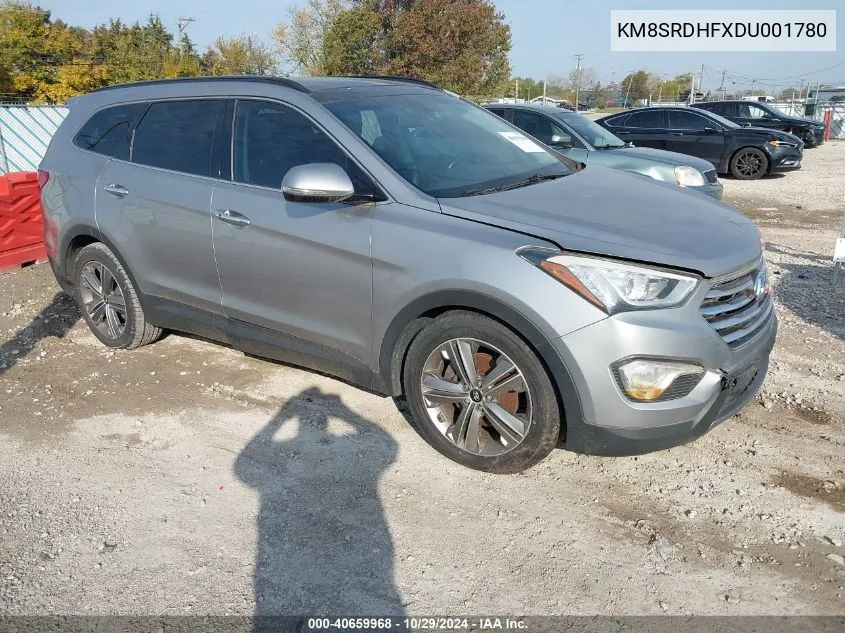 2013 Hyundai Santa Fe Limited VIN: KM8SRDHFXDU001780 Lot: 40659968