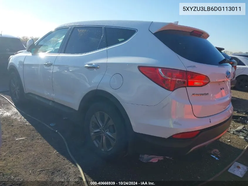 2013 Hyundai Santa Fe Sport VIN: 5XYZU3LB6DG113011 Lot: 40666939