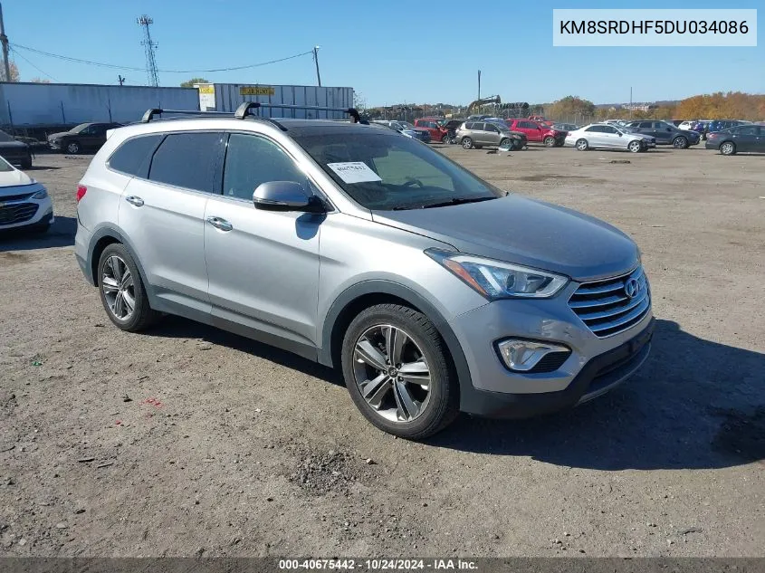 2013 Hyundai Santa Fe Limited VIN: KM8SRDHF5DU034086 Lot: 40675442