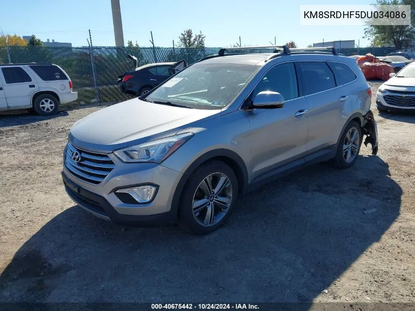 2013 Hyundai Santa Fe Limited VIN: KM8SRDHF5DU034086 Lot: 40675442