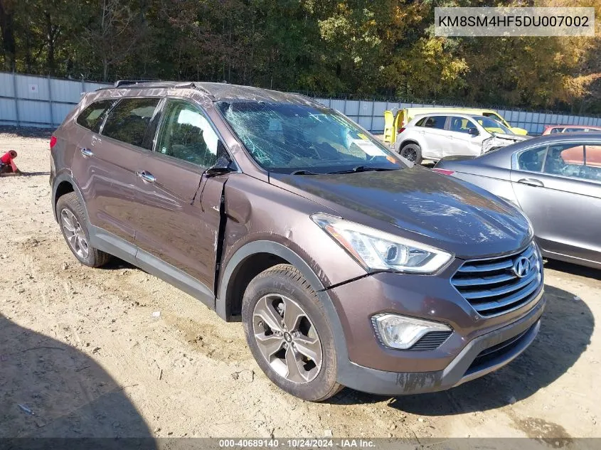 2013 Hyundai Santa Fe Gls VIN: KM8SM4HF5DU007002 Lot: 40689140