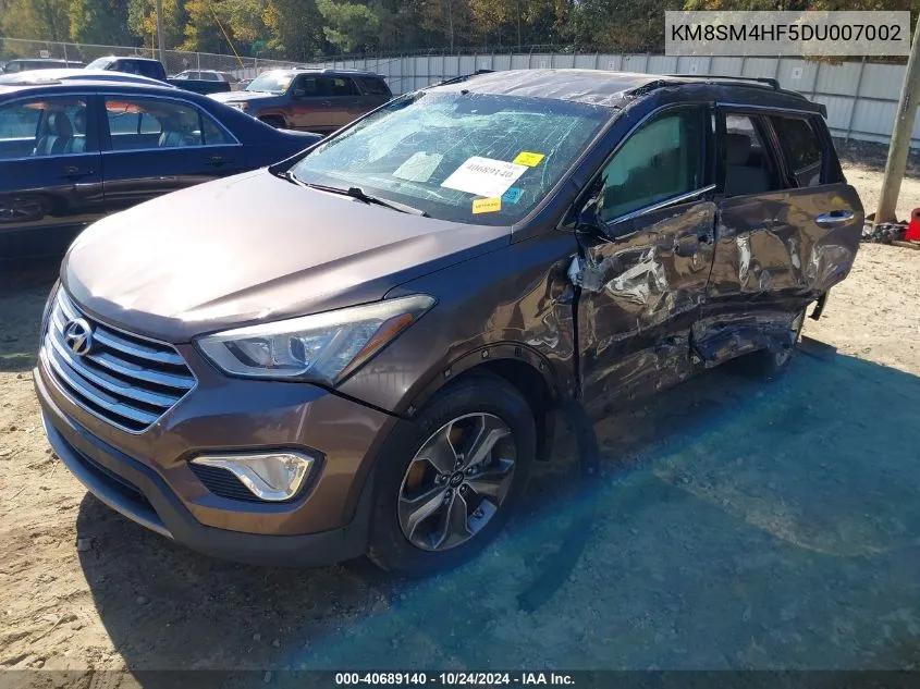 2013 Hyundai Santa Fe Gls VIN: KM8SM4HF5DU007002 Lot: 40689140