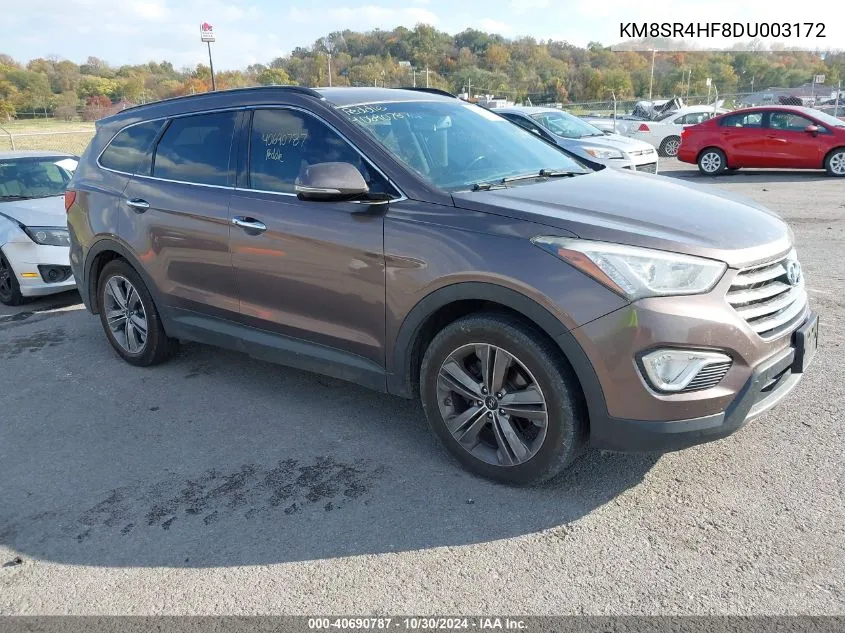 2013 Hyundai Santa Fe Limited VIN: KM8SR4HF8DU003172 Lot: 40690787