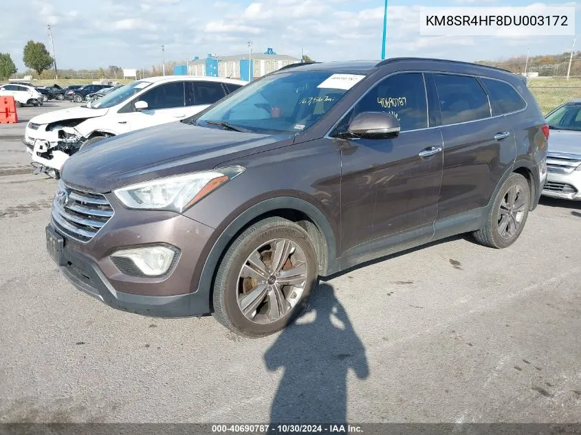 KM8SR4HF8DU003172 2013 Hyundai Santa Fe Limited