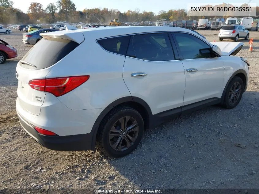 2013 Hyundai Santa Fe Sport VIN: 5XYZUDLB6DG035951 Lot: 40709578