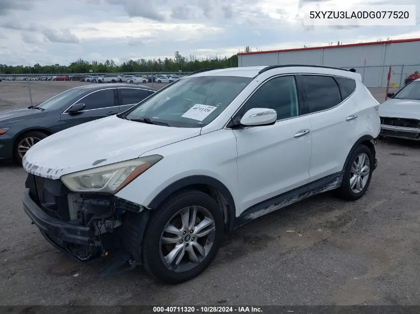 2013 Hyundai Santa Fe Sport 2.0T VIN: 5XYZU3LA0DG077520 Lot: 40711320