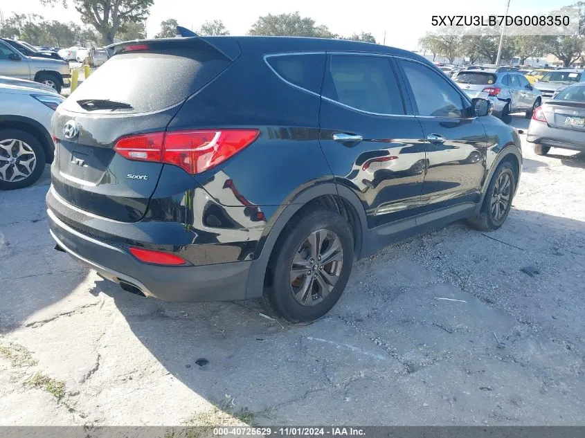 2013 Hyundai Santa Fe Sport VIN: 5XYZU3LB7DG008350 Lot: 40725629