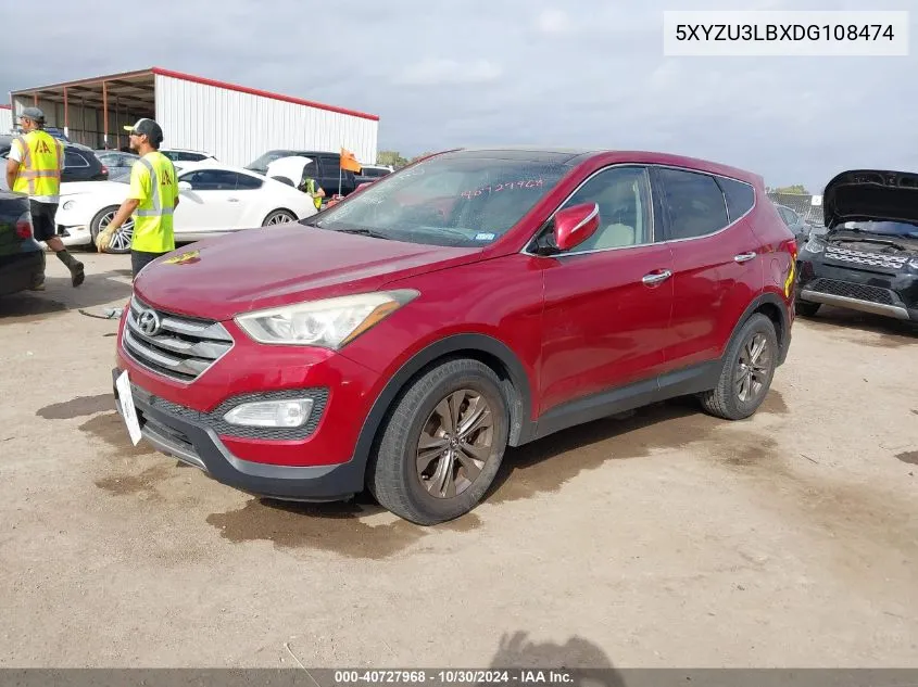 2013 Hyundai Santa Fe Sport VIN: 5XYZU3LBXDG108474 Lot: 40727968