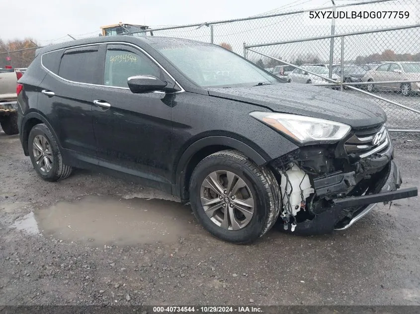 2013 Hyundai Santa Fe Sport VIN: 5XYZUDLB4DG077759 Lot: 40734544