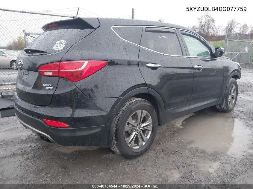 2013 Hyundai Santa Fe Sport VIN: 5XYZUDLB4DG077759 Lot: 40734544