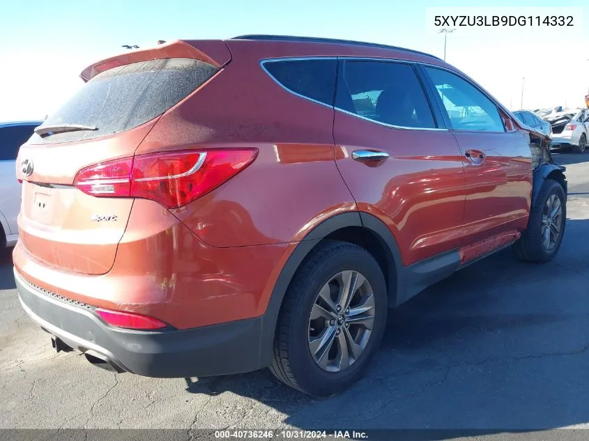 2013 Hyundai Santa Fe Sport VIN: 5XYZU3LB9DG114332 Lot: 40736246