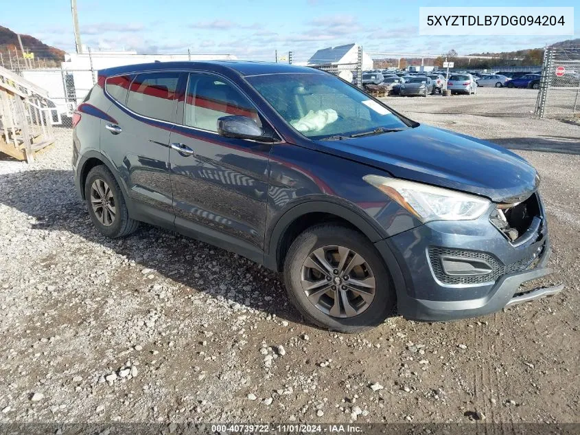 2013 Hyundai Santa Fe Sport VIN: 5XYZTDLB7DG094204 Lot: 40739722