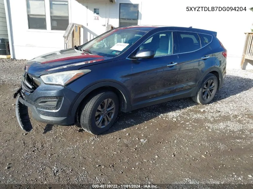 2013 Hyundai Santa Fe Sport VIN: 5XYZTDLB7DG094204 Lot: 40739722