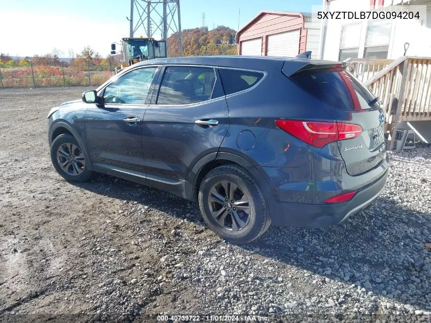 2013 Hyundai Santa Fe Sport VIN: 5XYZTDLB7DG094204 Lot: 40739722