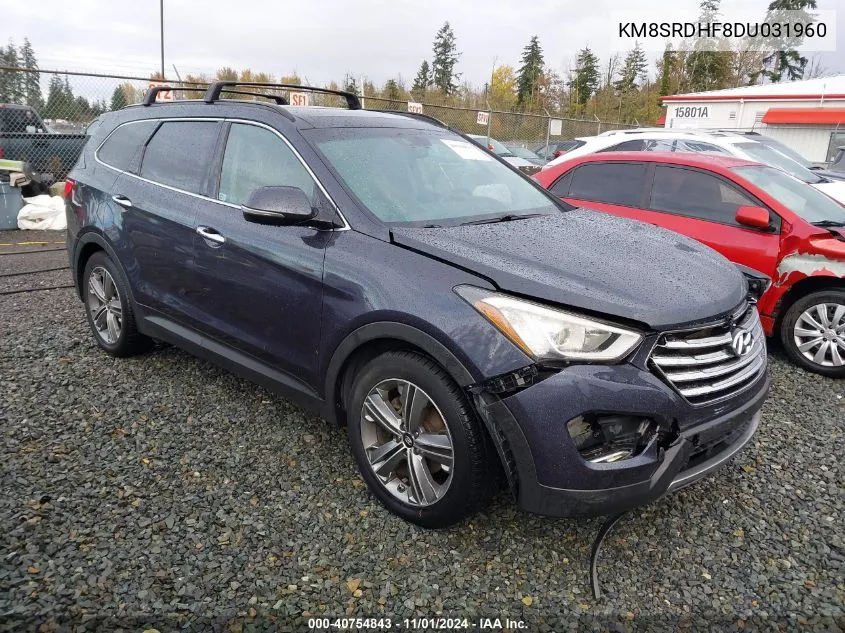 2013 Hyundai Santa Fe Limited VIN: KM8SRDHF8DU031960 Lot: 40754843