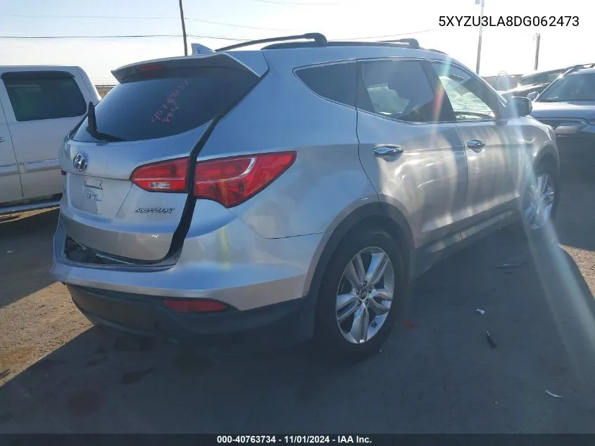 2013 Hyundai Santa Fe Sport 2.0T VIN: 5XYZU3LA8DG062473 Lot: 40763734