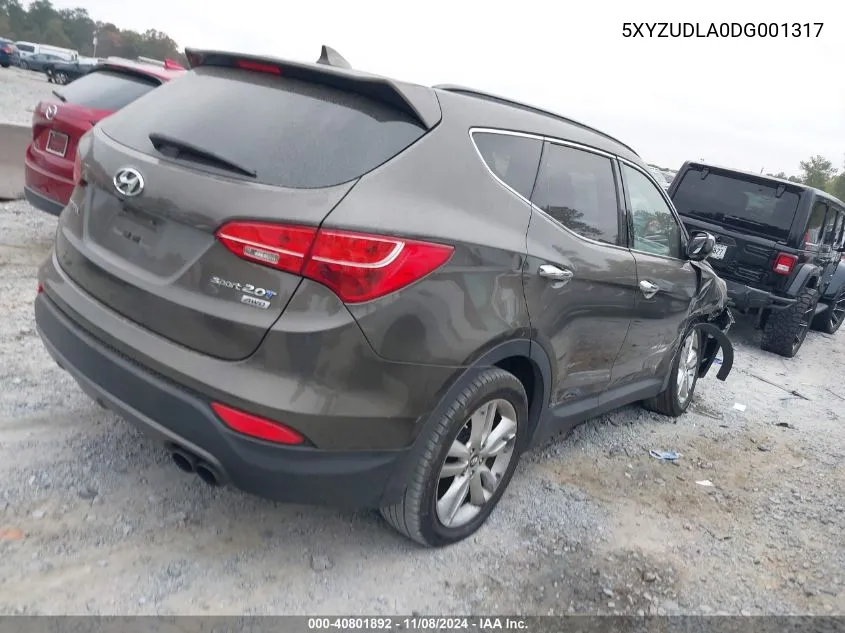 2013 Hyundai Santa Fe Sport 2.0T VIN: 5XYZUDLA0DG001317 Lot: 40801892