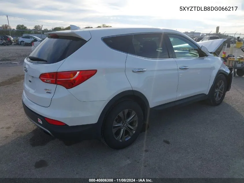 2013 Hyundai Santa Fe Sport VIN: 5XYZTDLB8DG066217 Lot: 40806308