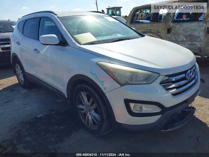 2013 Hyundai Santa Fe Sport 2.0T VIN: 5XYZUDLA8DG091834 Lot: 40834315