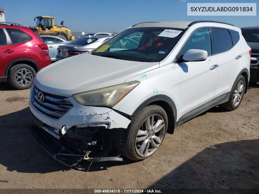 2013 Hyundai Santa Fe Sport 2.0T VIN: 5XYZUDLA8DG091834 Lot: 40834315