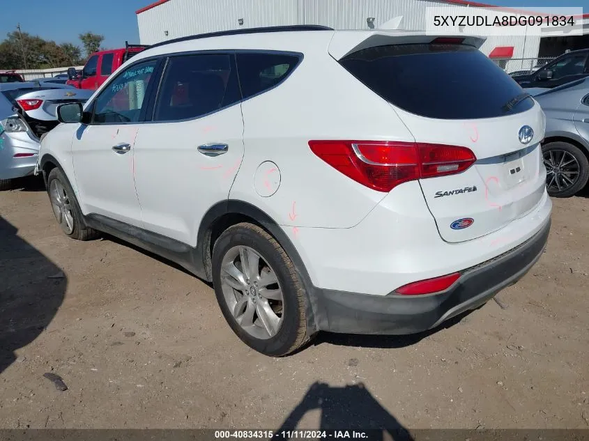 2013 Hyundai Santa Fe Sport 2.0T VIN: 5XYZUDLA8DG091834 Lot: 40834315