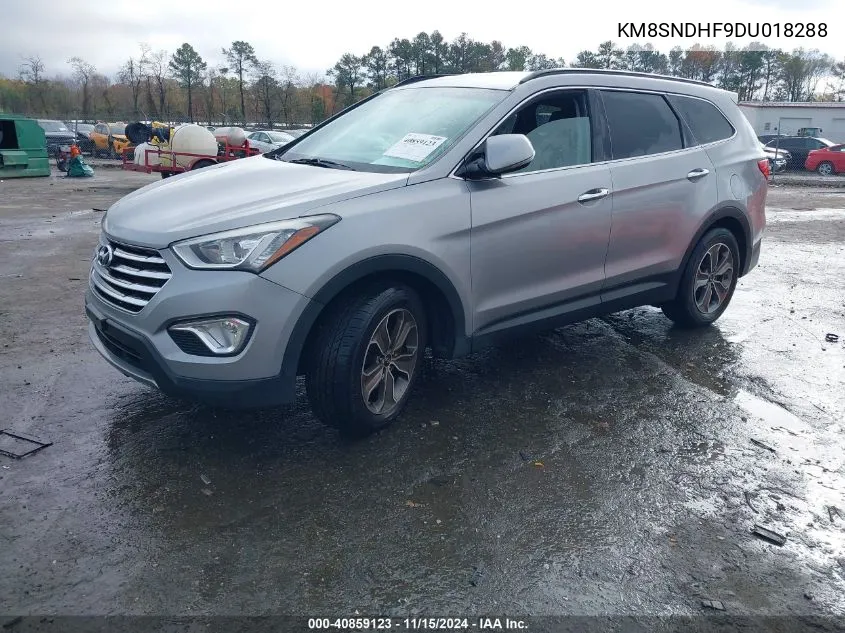 2013 Hyundai Santa Fe Gls VIN: KM8SNDHF9DU018288 Lot: 40859123