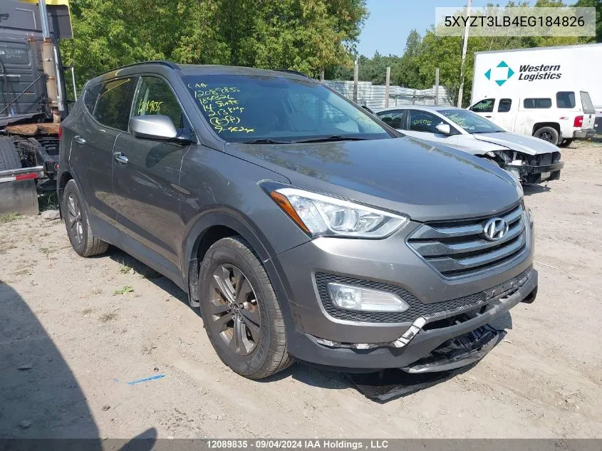 2014 Hyundai Santa Fe Sport VIN: 5XYZT3LB4EG184826 Lot: 12089835