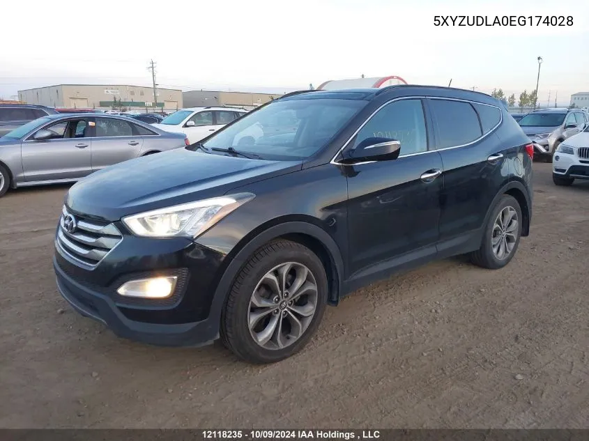 2014 Hyundai Santa Fe Sport VIN: 5XYZUDLA0EG174028 Lot: 12118235