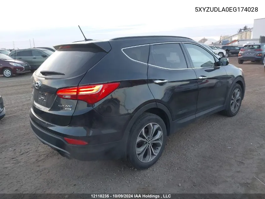 2014 Hyundai Santa Fe Sport VIN: 5XYZUDLA0EG174028 Lot: 12118235