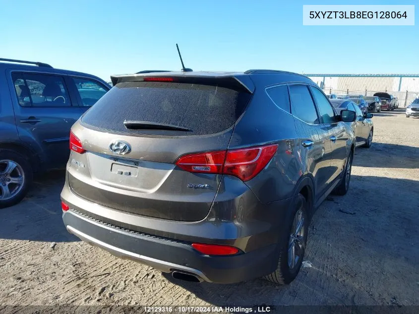 2014 Hyundai Santa Fe VIN: 5XYZT3LB8EG128064 Lot: 12129315