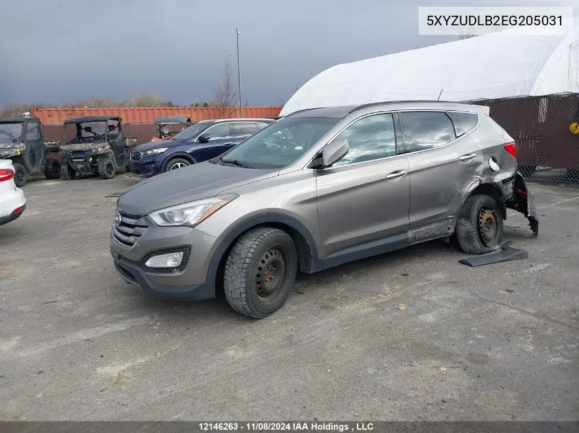 2014 Hyundai Santa Fe VIN: 5XYZUDLB2EG205031 Lot: 12146263