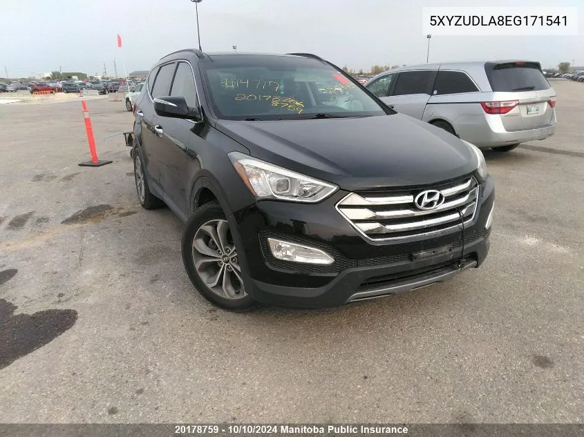 2014 Hyundai Santa Fe 2.0T Limited VIN: 5XYZUDLA8EG171541 Lot: 20178759