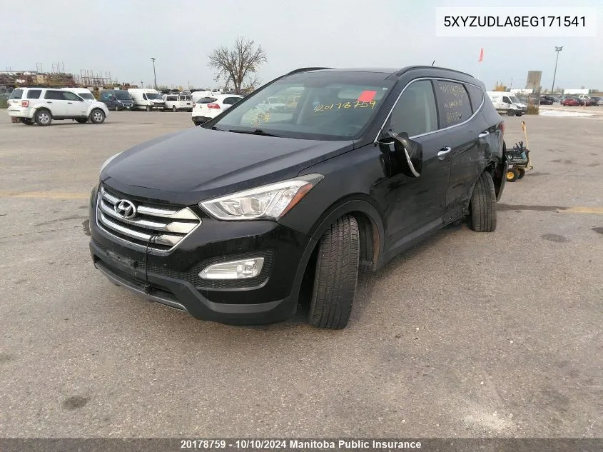 2014 Hyundai Santa Fe 2.0T Limited VIN: 5XYZUDLA8EG171541 Lot: 20178759