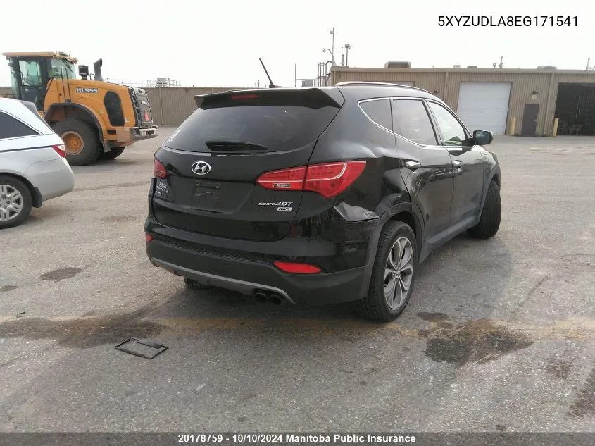 2014 Hyundai Santa Fe 2.0T Limited VIN: 5XYZUDLA8EG171541 Lot: 20178759